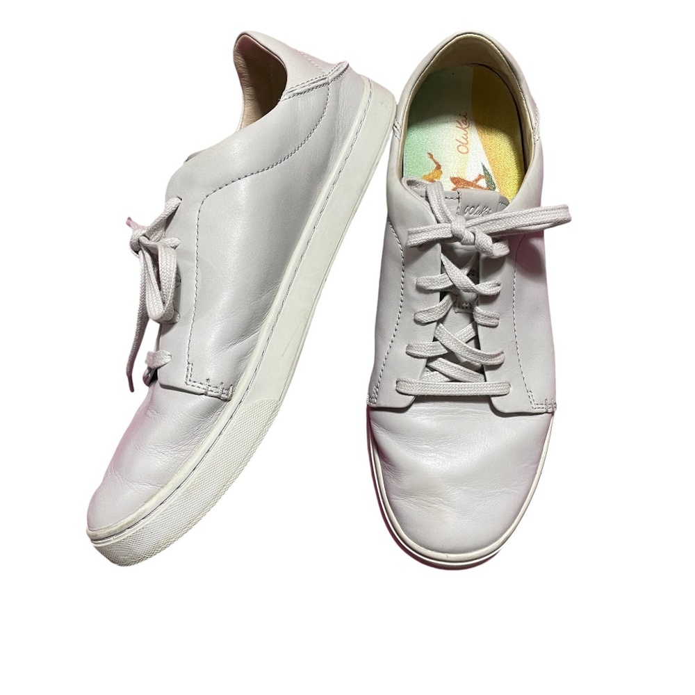 Olu Kai 10 Grey Leather‎ Sneakers Textile Rubber Outer Sole